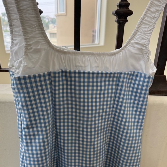 ZARA NWT gingham printed bustier mini dress - Picture 7 of 11